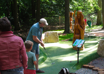 Man playing Adventure Golf