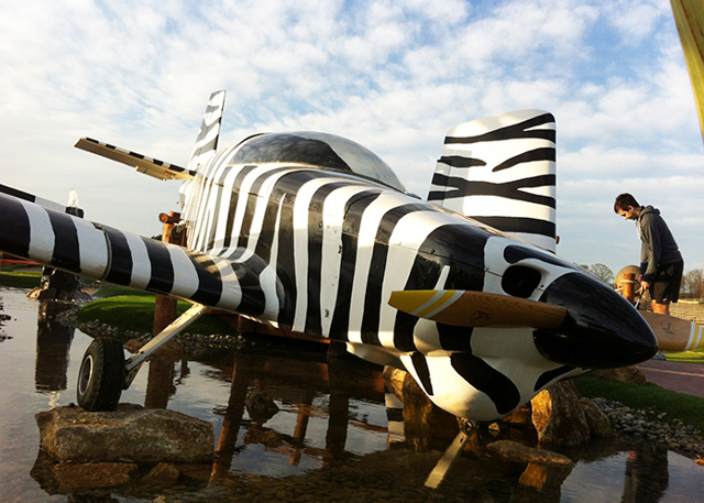Crashed safari plane at Congo Rapids Adventure Golf