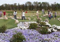 A lot of flowers at Rinkobings Adventure Golf