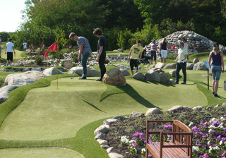 Hilly golf fairway