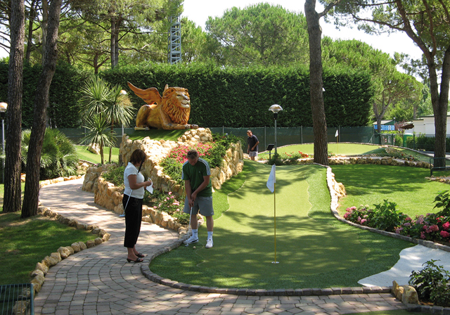 Couple at Adventure Golf