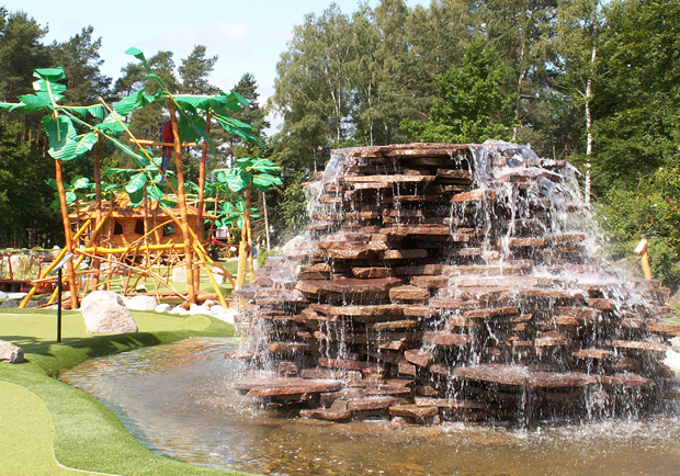 Waterfall at Südsee Adventure Golf