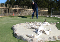 Skeleton at the golf course