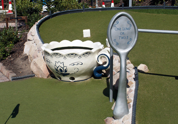 Large tea cup at Alton Towers Adventure Golf