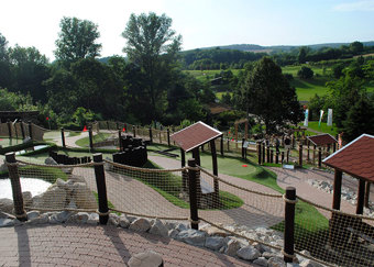From the top you can see the large adventure golf course