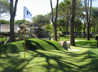 Adventure Golf with waterfall