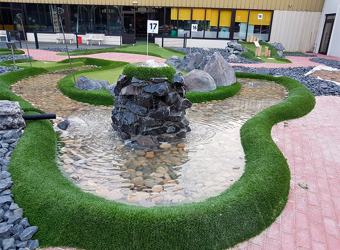 Small fountain on the golf course