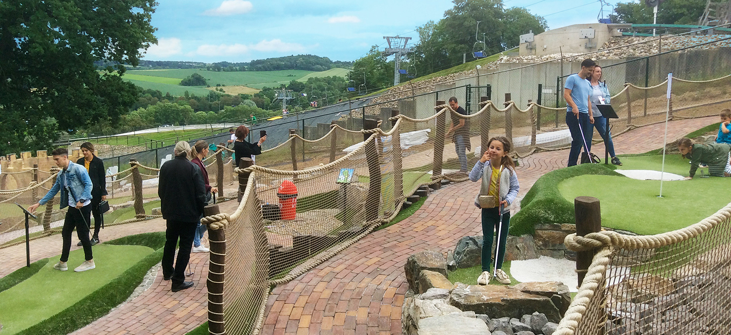 Adventure golf in the Netherlands with a grand view.