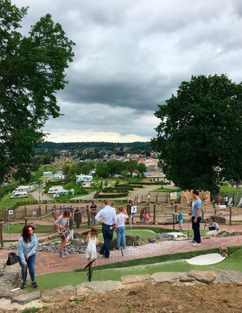 The view from the adventure golf course